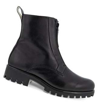 Women's Ecco Modtray Front-zip Mid-cut Boots Black | Canada 17CTV